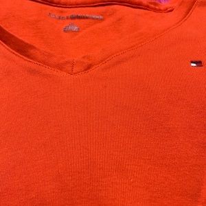 Short sleeve orange Tommy Hilfiger shirt
